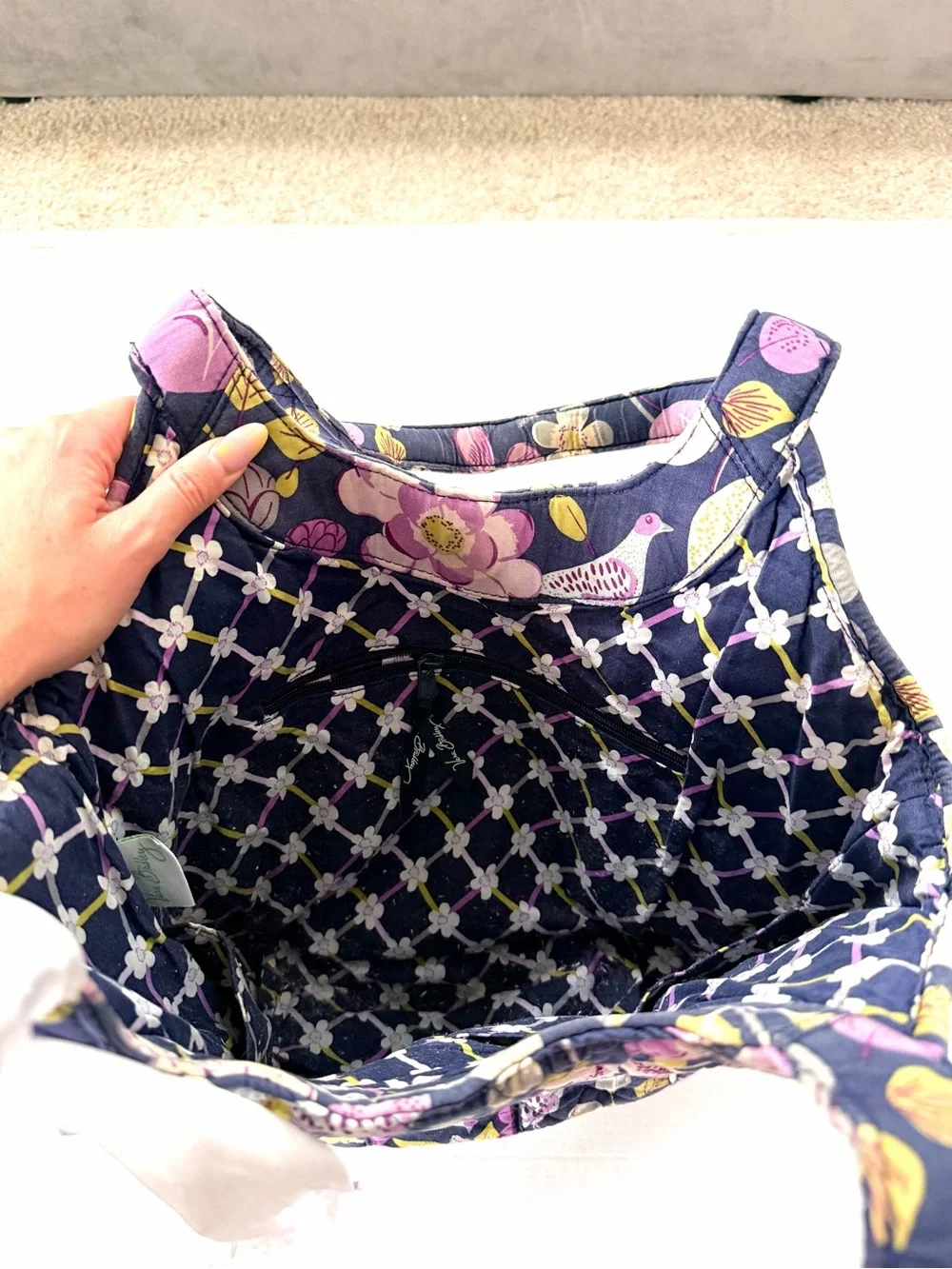 Vera Bradley Floral Nightingale Y2K Cottagecore Coquette Retired Tote Bag